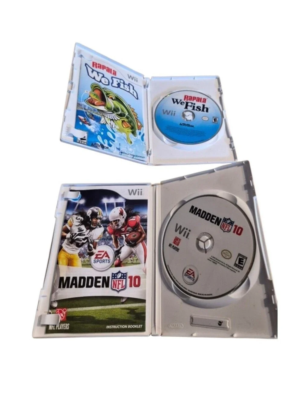 Wii Madden NFL 10 Rapala We Fish Like New Condition Booklets Included